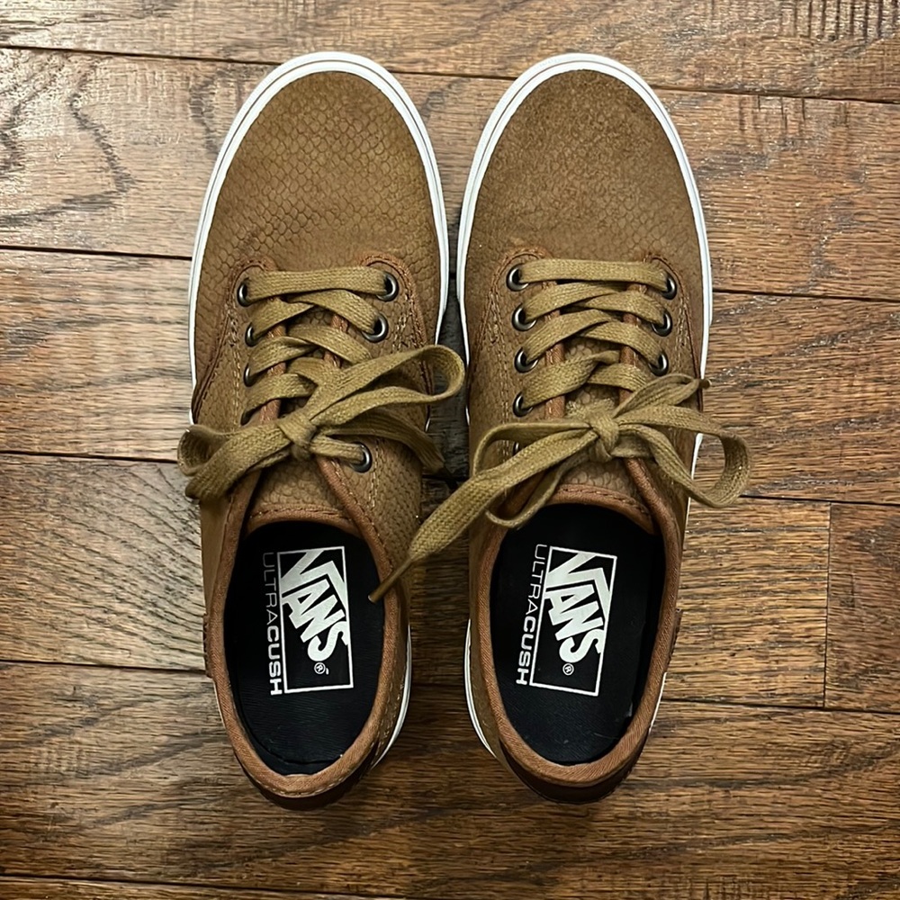 Vans Suede Brown Snake-Pattern Shoes